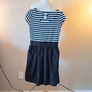 Cute black and white A-line dress